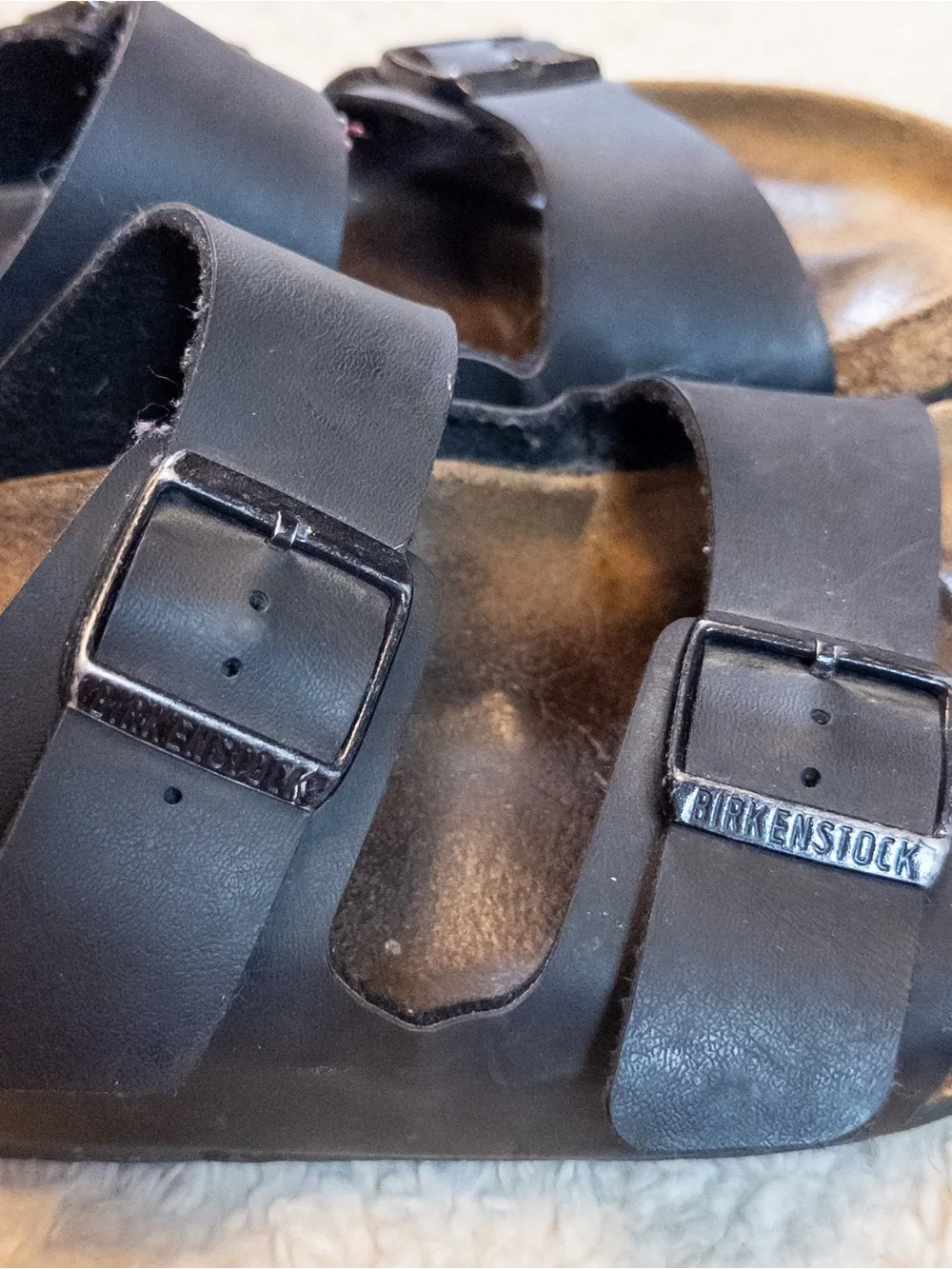 Birkenstock Arizona Black Leather Sandals Men’s Size 45 (US 12/12.5)
